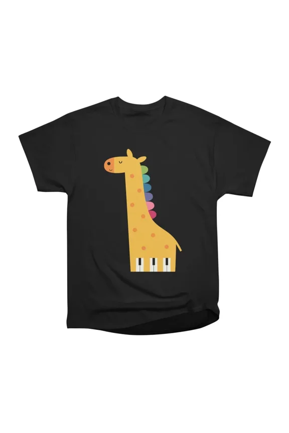 Giraffe Piano T-Shirt Tee Gift For Him Merch For Her Apparel For Friend