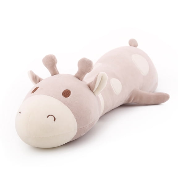 Giraffe Plush Pillow, Soft Stuffed Animal Toy, Cute Cuddle Doll for Sofa Bed Decor