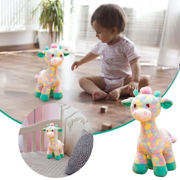 Giraffe Plush Toy - Cute Colorful Giraffe Stuffed Animal Plush Candy Puzzle Multicolor Little Giraffe Soft Stuffed Plush Doll, Christmas Festival Gift,Party Supplies (Green)