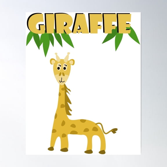 Giraffe Poster Wall Art, Modern Wall Decor For Living Room Bedroom, 12x18 UNFRAMED