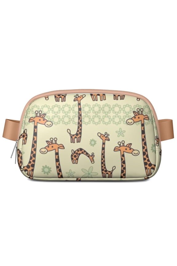 Giraffe Print Belt Bag – Wild Nature-Inspired Waist Pack with Woodland Animal Pattern, Cute Skin Texture and Artistic Cartoon Design