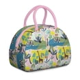 thumbnail image 1 of Giraffe Print Lunch Bag for Women, Large Reusable Thermal Cooler Tote with Zipper Closure, African Wild Animal Design, Insulated Lunch Box for Work, Picnic, or Outdoor Use, 1 of 4
