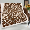 thumbnail image 1 of Giraffe Print Sherpa Blanket Throw Blanket For Bed Chair Sofa Blanket For Women Men Blanket Microfiber, 1 of 8