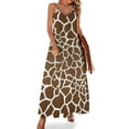 thumbnail image 1 of Giraffe Print Sleeveless Dress Loose Women's Dress Dresses Luxury Evening Dresses, 1 of 9