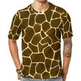 thumbnail image 1 of Giraffe Print T Shirt Wild Animal Fashion TShirts Men Streetwear Tshirt Summer ShortSleeve Pattern Tees Big Size 5XL 6XL, 1 of 5