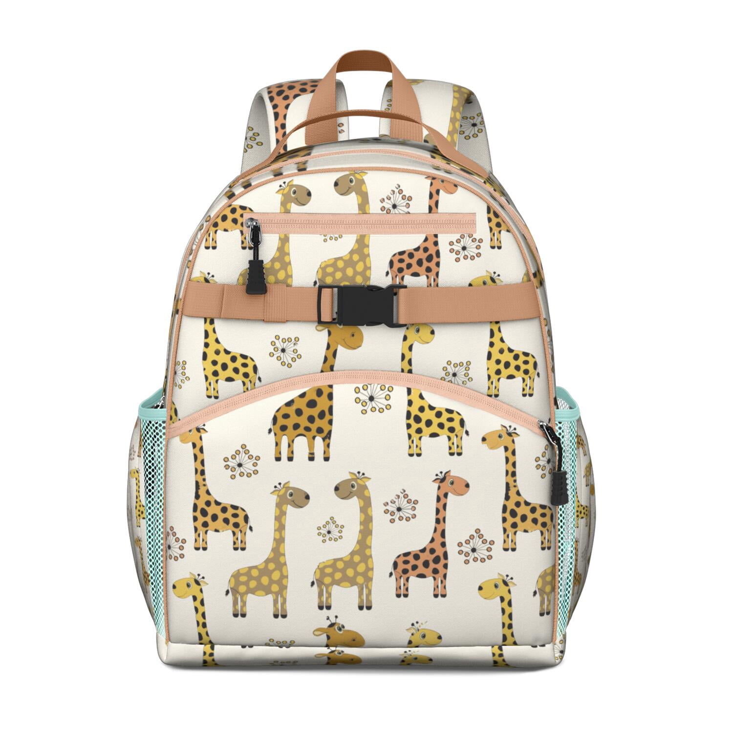 Giraffe Print Waterproof School Backpack - Ergonomic Travel