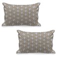 thumbnail image 1 of Giraffe Quilted Pillowcover Set of 2, Doodle Animal Head with Abstract and Ornate Floral Motifs, Standard Queen Size Pillow Cover for Bedroom, 30" x 20", Taupe Caramel White, by Ambesonne, 1 of 1