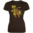 thumbnail image 1 of Giraffe Safari Splatter Juniors Soft T Shirt Brown X-LG, 1 of 1