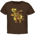 thumbnail image 1 of Giraffe Safari Splatter Toddler T Shirt Brown 4T, 1 of 1