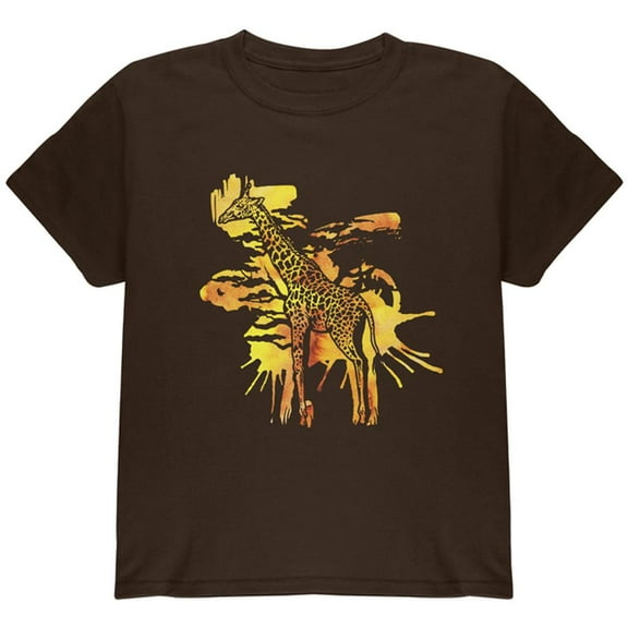Giraffe Safari Splatter Youth T Shirt