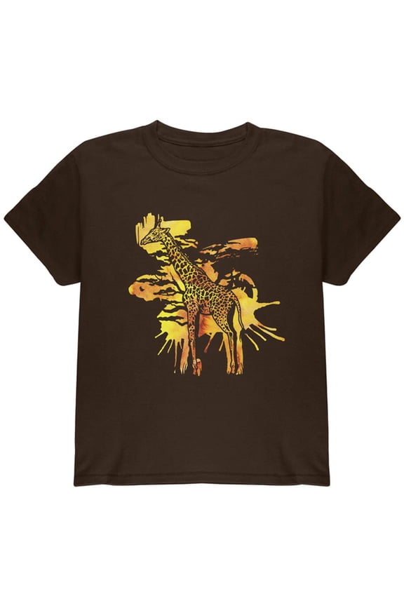 Giraffe Safari Splatter Youth T Shirt