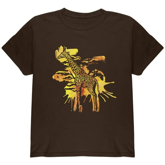 Giraffe Safari Splatter Youth T Shirt