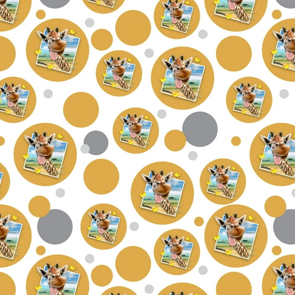 Giraffe Selfie Picture Premium Gift Wrap Wrapping Paper Roll