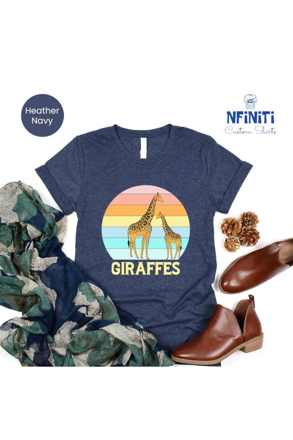 Giraffe Shirt: Animal Lover Tee, Safari Party Gift All Size S-5Xl