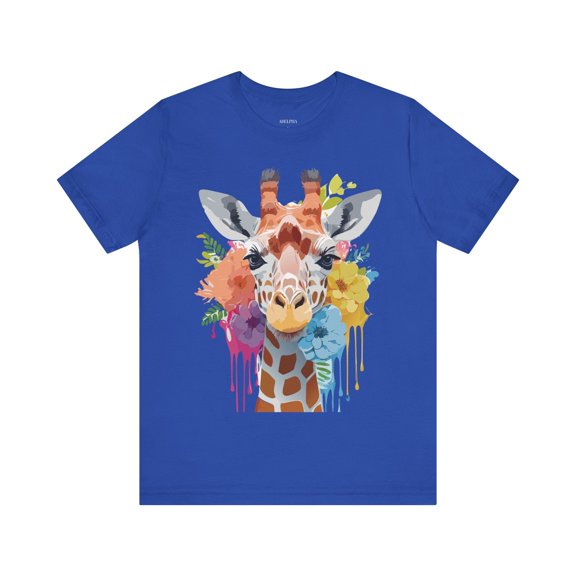 Giraffe Graphic Unisex 100 Cotton Vintage Animal Art T-Shirt 6