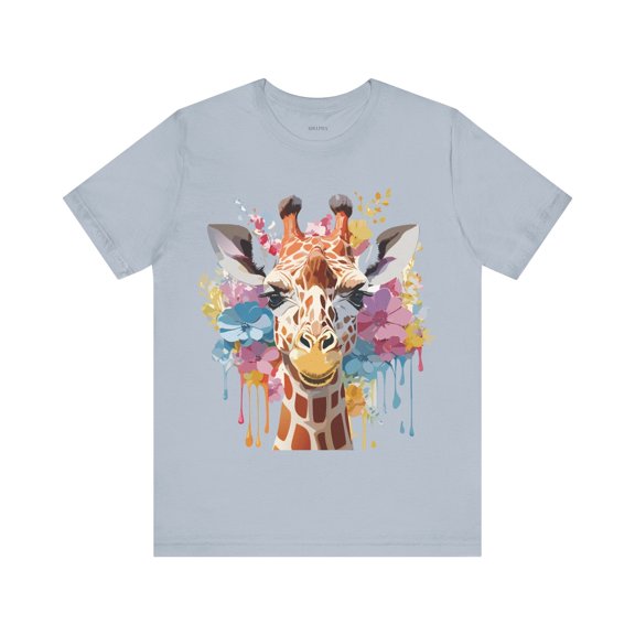 Giraffe Graphic Unisex 100 Cotton Vintage Animal Art T-Shirt 9