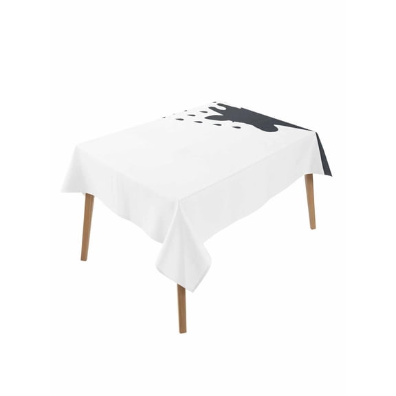 Giraffe Showering Rectangle Tablecloth, Modern Abstract Art Funny Animals Waterproof & StainResistant Tablecloth, Washable Oil-proof Table Cover for Dining/Party/Wedding/Camping/Buffet 52x70 In