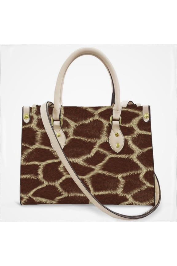 Giraffe Skin Print Cross Body Bags For Women Small Leather Female Handbags Fashion Top-Handle Totes