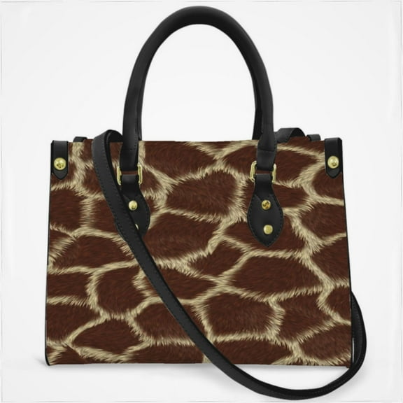 Giraffe Skin Print Cross Body Bags For Women Small Leather Female Handbags Fashion Top-Handle Totes