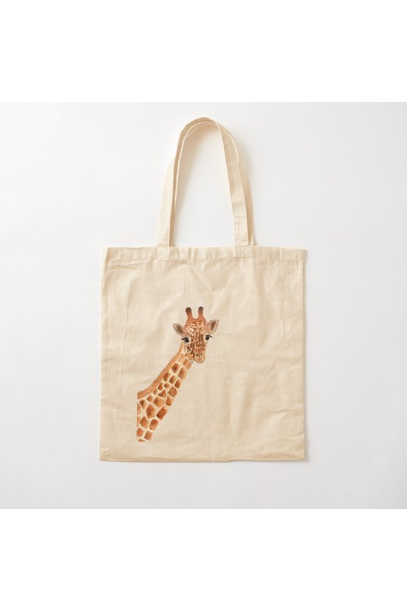 Giraffe Style 2 Canvas Tote Bags, Reusable Shopping Bag