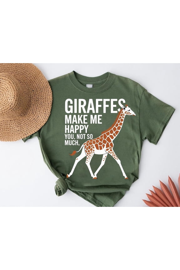 Giraffe T Shirt: Animal Lover Graphic Tee TSHIRT All Size S-5XL