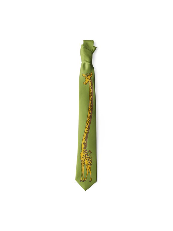 Giraffe Tie Funny Neckties for Men Zoo Tie Men's Novelty Neckties