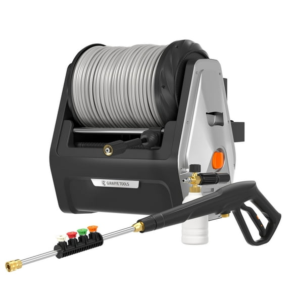 Giraffe Tools Grandfalls Pressure Washer-1/2in-100ft, Ultra-Soft and Replaceable Hose, Max 2900 PSI