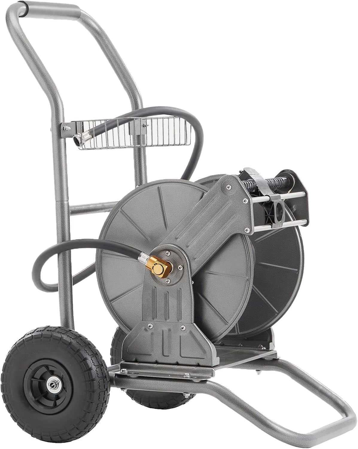 Giraffe Tools Heavy Duty Water Hose Reel Cart, Garden Hose Reel Cart with Wheels