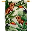 thumbnail image 1 of Giraffe Toucan Animals Wildlife 28 x 40 in. Double-Sided Decorative Vertical House Flags for Decoration Banner Garden Yard Gift, 1 of 1