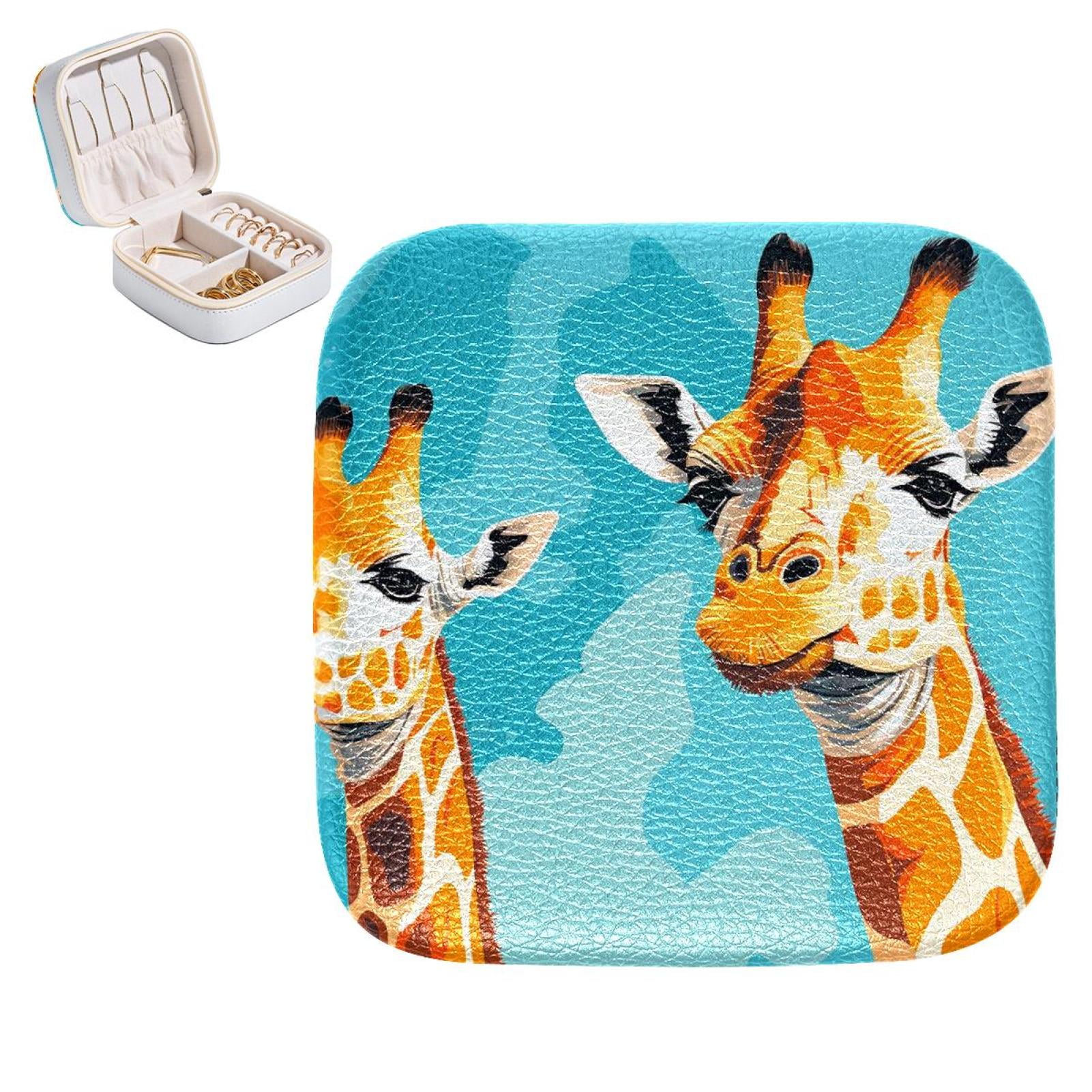 Giraffe Travel Portable Square Multi-Functional Jewelry Box Organizer ...