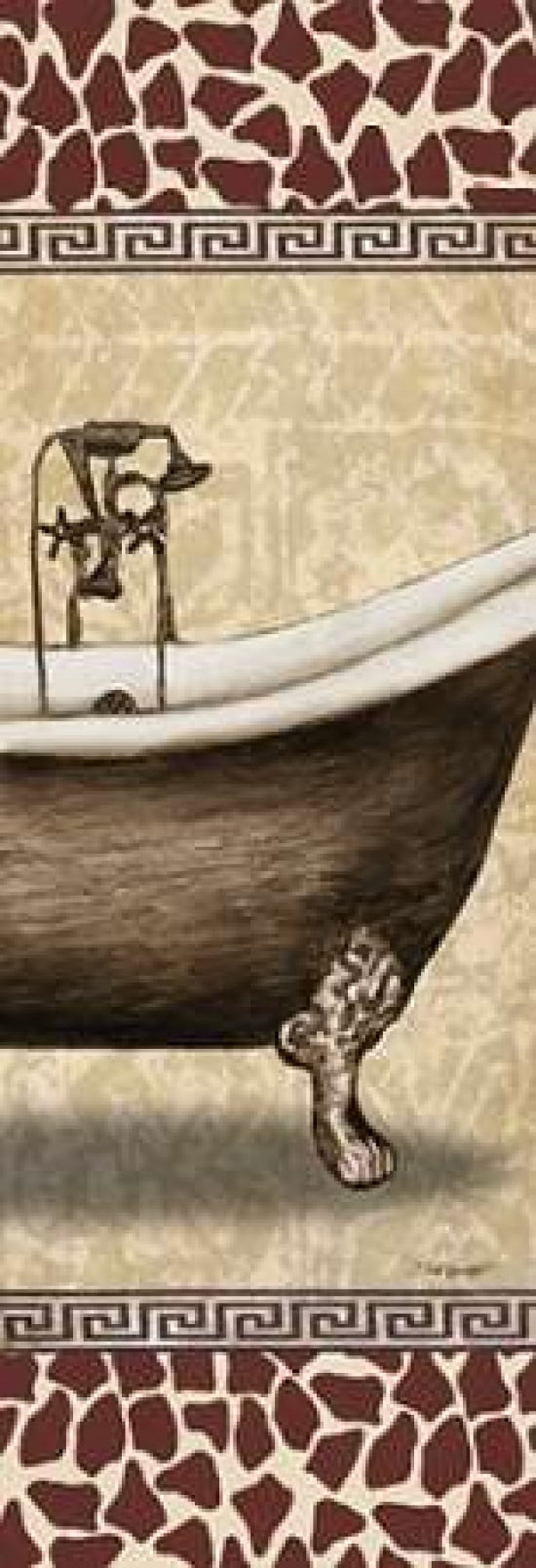 Giraffe Tub Canvas Art - Todd Williams (12 x 36)