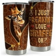 thumbnail image 1 of Giraffe Tumbler 20oz Stainless Steel Insulated Coffee Travel Mug Cup for Women Girls Giraffe Gifts for Birthday Christmas Mothers Day, 1 of 7