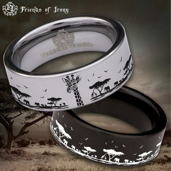 Giraffe Tungsten Carbide Ring