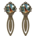 thumbnail image 1 of Giraffe Vintage Copper-Colored Lace Bookmarks: Stainless Steel Reading Accessories and Book Markers - Set of 2, 1 of 5