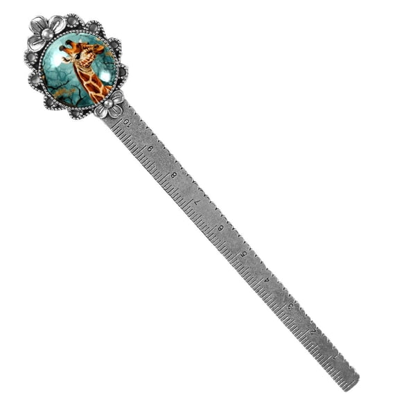 Giraffe Vintage Silver Lace-Edged Bookmark: a Unique Gift for Readers and Book Lovers