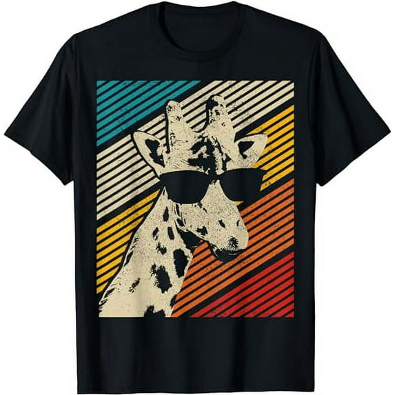Giraffe Vintage Sunglasses Funny African Animal Lover Gift T-Shirt
