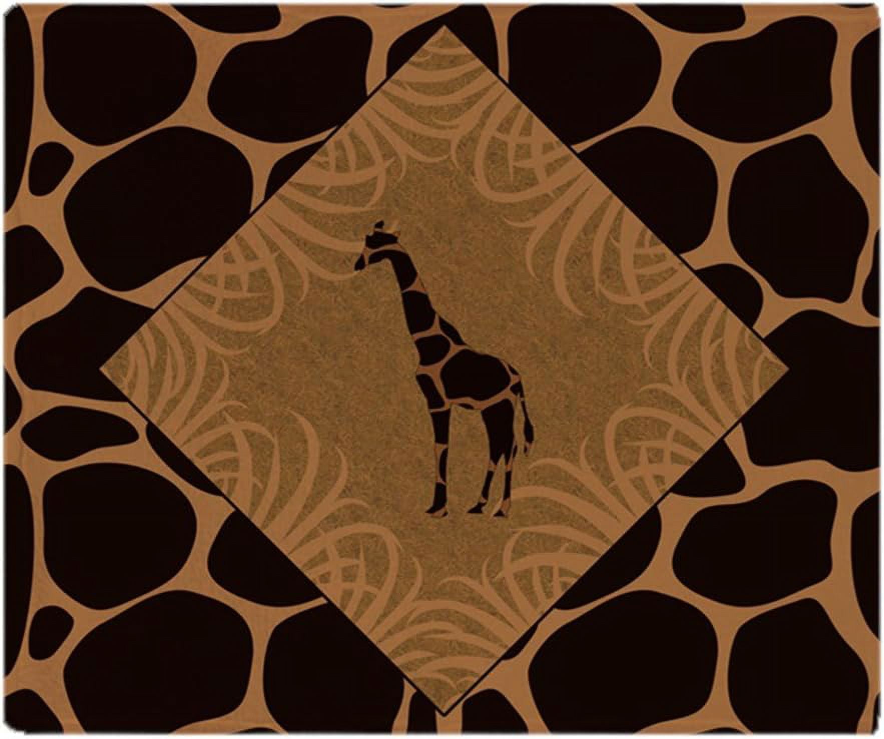 Giraffe With Animal Print Throw Blanket Super Soft Fleece Plush Throw