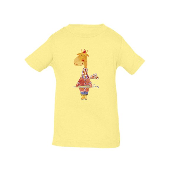 Giraffe With Clothes T-Shirt Infant -Image by Shutterstock, 18 Months