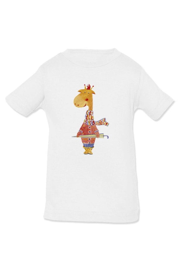 Giraffe With Clothes T-Shirt Infant -Image by Shutterstock,  18 Months