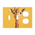 thumbnail image 1 of Giraffe Yellow Switch Cover Decorative Wall Plate 3-Gang 2-Toggle 1-Duplex Standard Size, 1 of 5