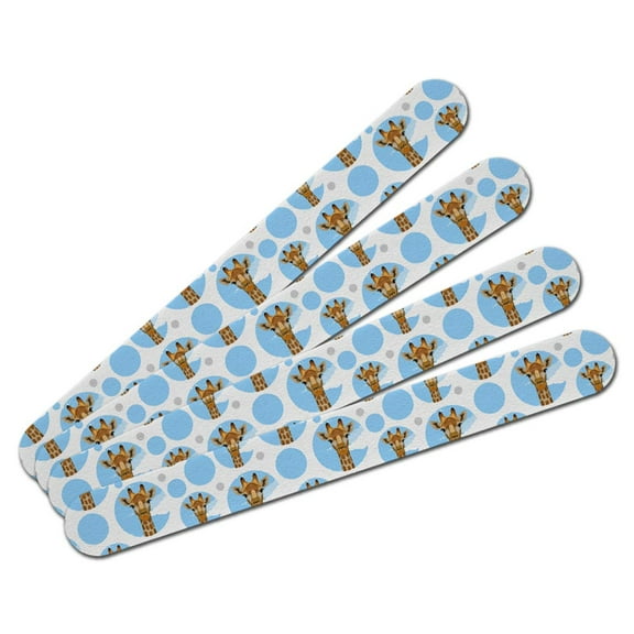 Giraffe Zoo Animal Safari Double-Sided Nail File Emery Board Set 4 Pack