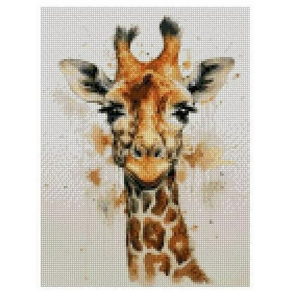 Giraffe and Color Cross Stitch Kits, 14 Count, 100x135 Stitch, 17x24 cm, Wide Animal Small Easy Counted Cross Stitch kit