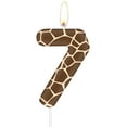 thumbnail image 1 of Giraffe birthday candle (7 candle), number 7 birthday candle, themed party decorations, birthday cake decorations, 1 of 7
