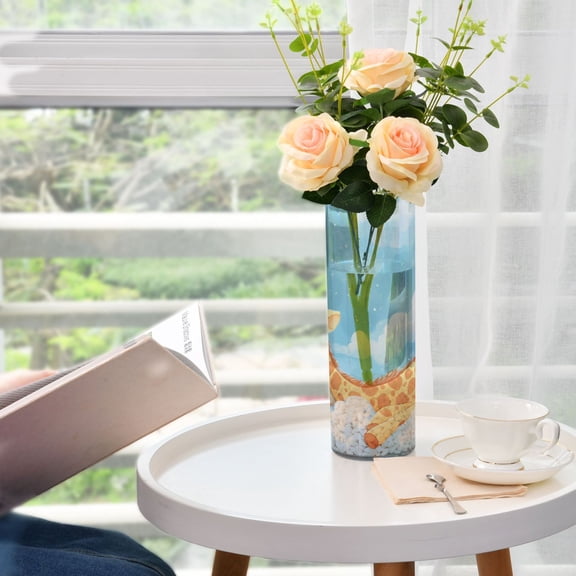 Giraffe in Clouds Flower Vase Decorative Vases for Flowers Home Decor for Centerpieces Entryway Shelf Living Room