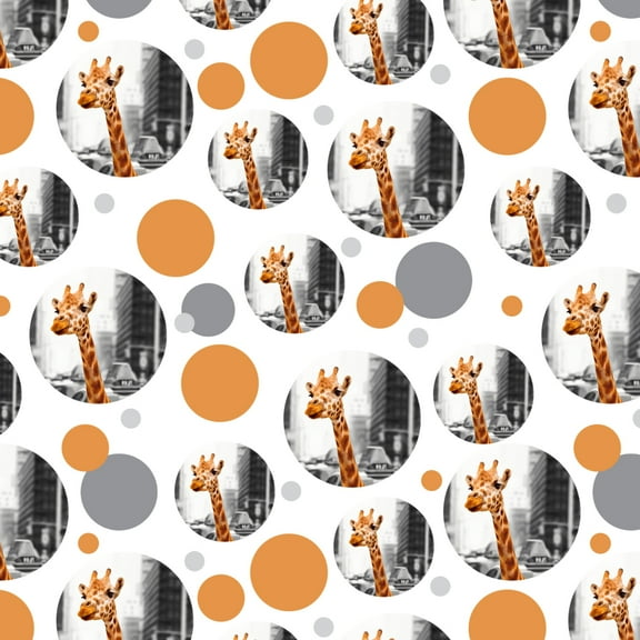 Giraffe in Taxi Premium Gift Wrap Wrapping Paper Roll