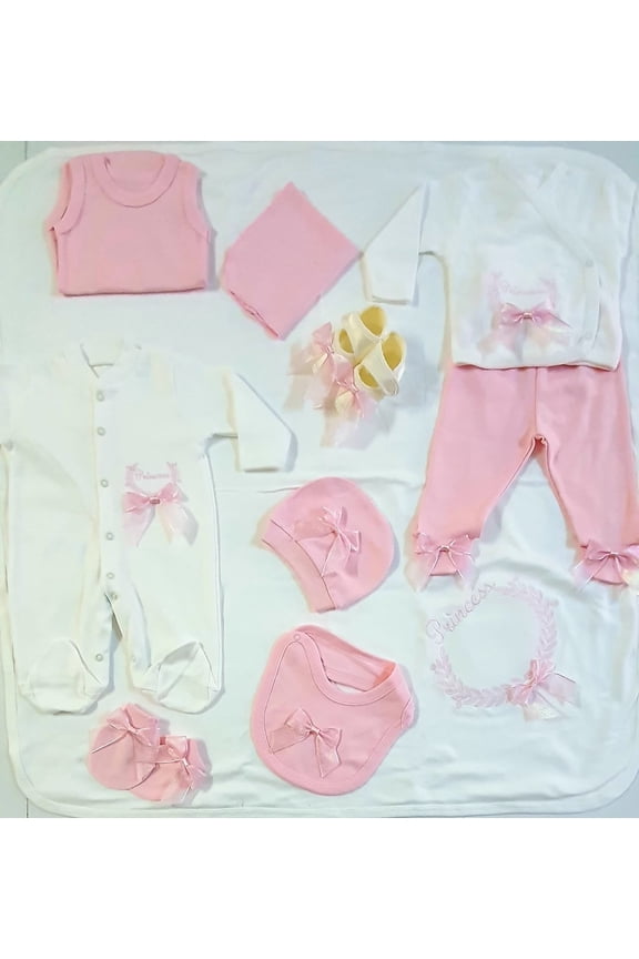 Giraffe pink-blue new-born-0-to-3-month outfits for babies and newborns, toddlers, and children with a set of 10 pieces