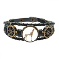 thumbnail image 1 of Giraffe's Height Stature Neck Leather Braided Ocean Bracelet Wristband, 1 of 4