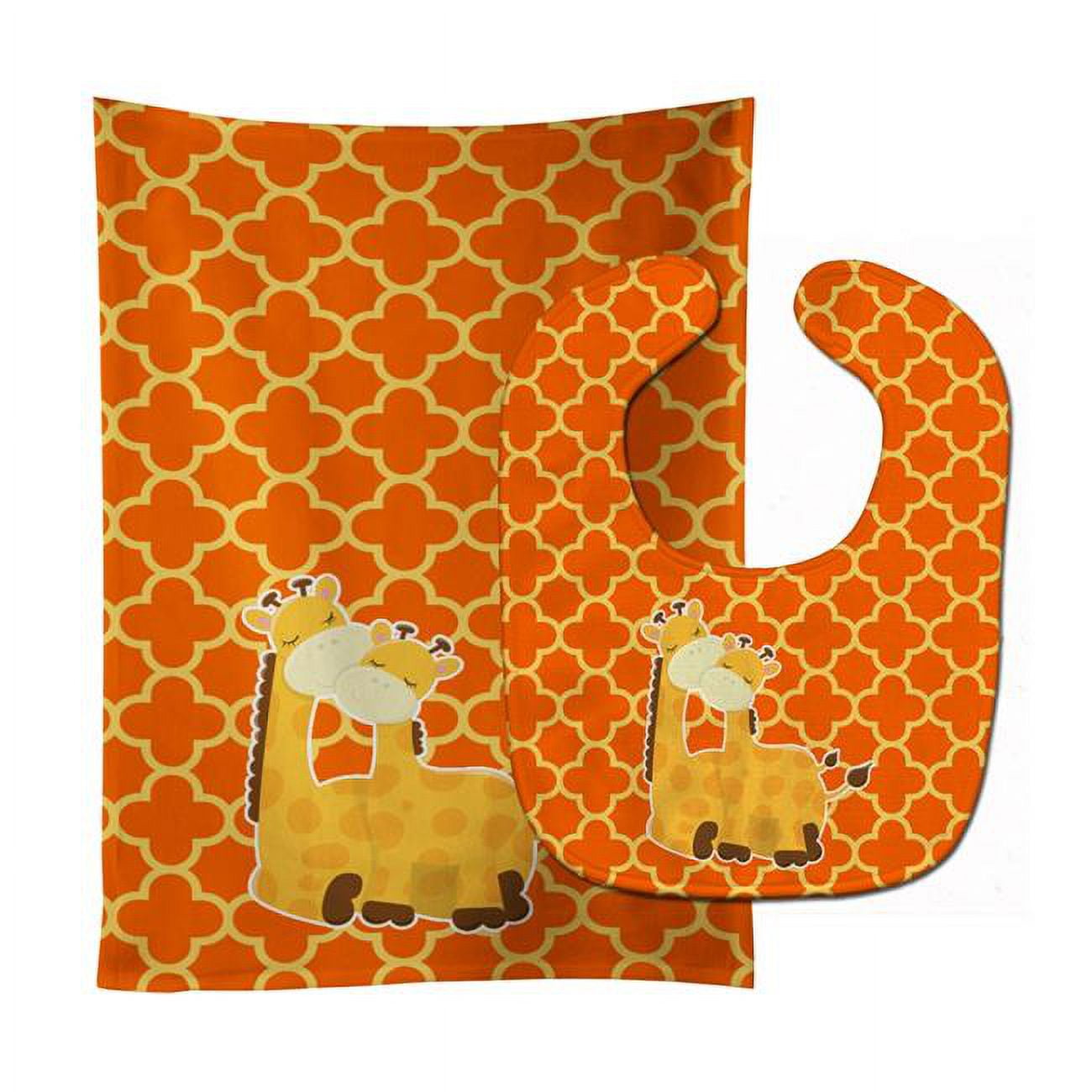 Giraffes Baby Bib & Burp Cloth