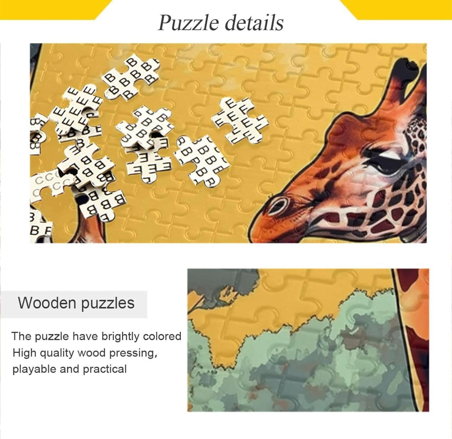 Giraffes in Forest Jigsaw Puzzle 1000 Pieces, Zigsaw with Storage Bag ...