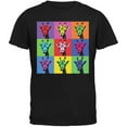 thumbnail image 1 of Giraffes Pop Art Repeating Squares Black Adult T-Shirt - Large, 1 of 1